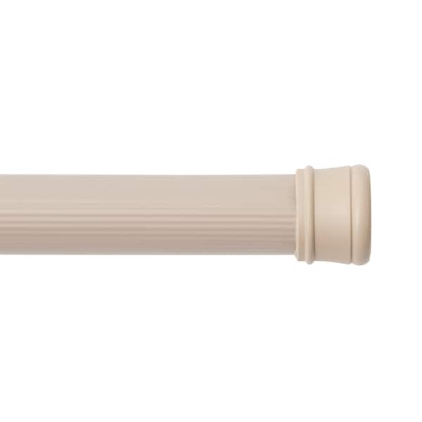 Kenney Mfg Twist & Fit No Tools Spring Tension Shower Curtain Rod, 42-72in, Taupe KN609L/42V1 - main